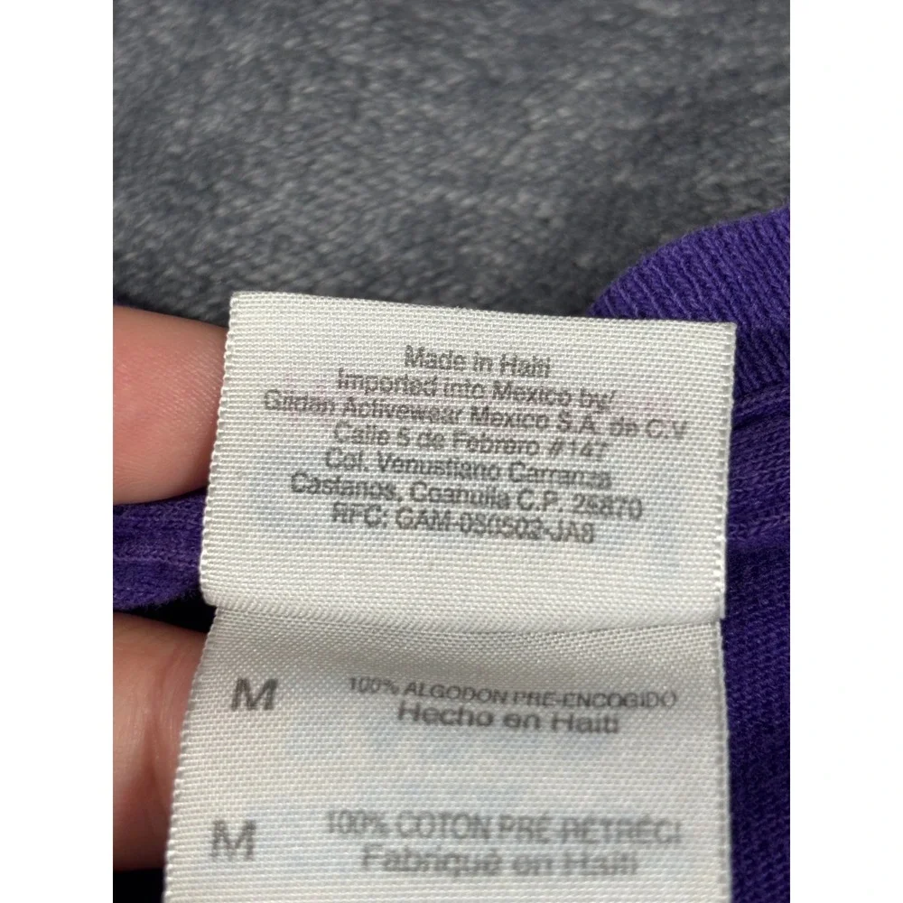 Gildan Hey Rube Clown Graphic T-Shirt Purple Mens Medium Checkerboard Circus Tee